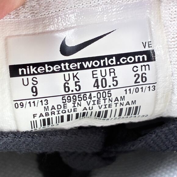 Nike Dual Fusion Run 2 Black White Running Shoes Sneakers 599564-005 Womens Sz 9 - Picture 9 of 10